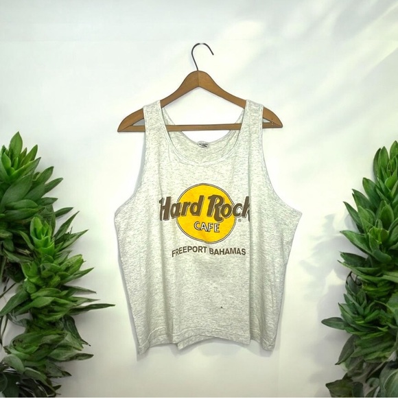 Single Stitch Vintage 90s Hard Rock Cafe Bahamas Graphic Muscle Tank T Shirt - Picture 1 of 12